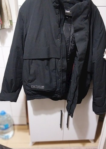 Siyah Fermuarlı Erkek Street Wear Mont - Görsel 9