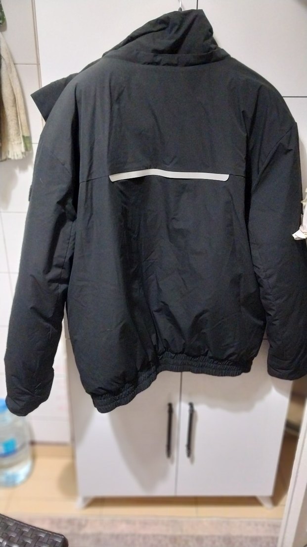 Siyah Fermuarlı Erkek Street Wear Mont - Görsel 3