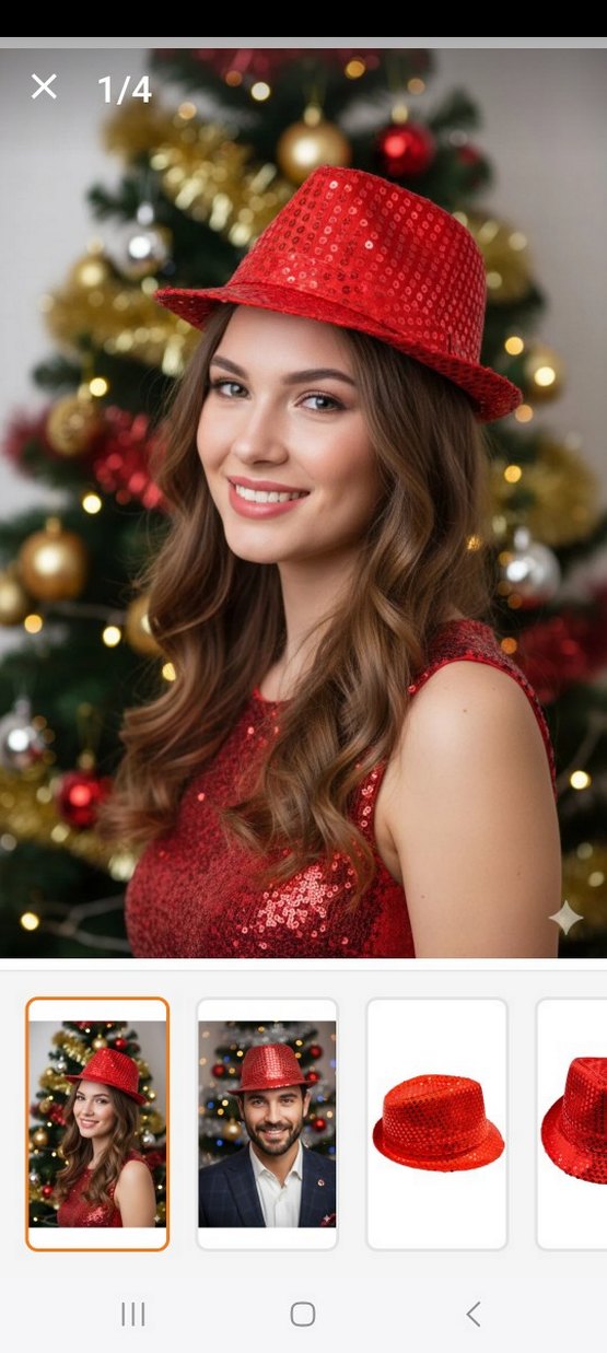 payet parti  şapkası 4adet - Görsel 2