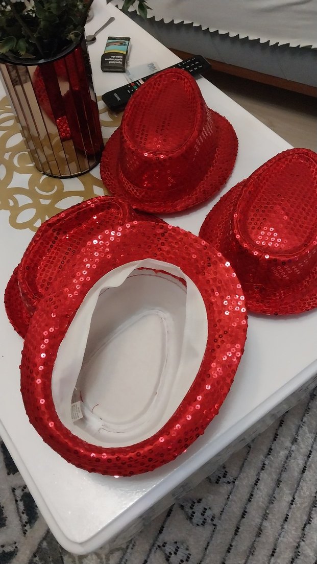 payet parti  şapkası 4adet - Görsel 3