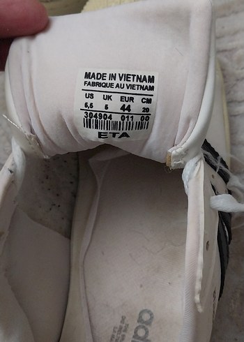 Beyaz Düz Tabanlı Bağcıklı  Spor Ayakkabısı - Görsel 7