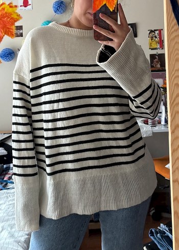 Trendyolmilla çizgili kazak - Görsel 2