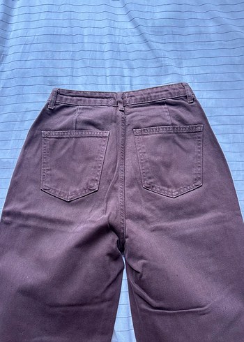 trendyolmilla kahverengi kot pantolon - Görsel 6