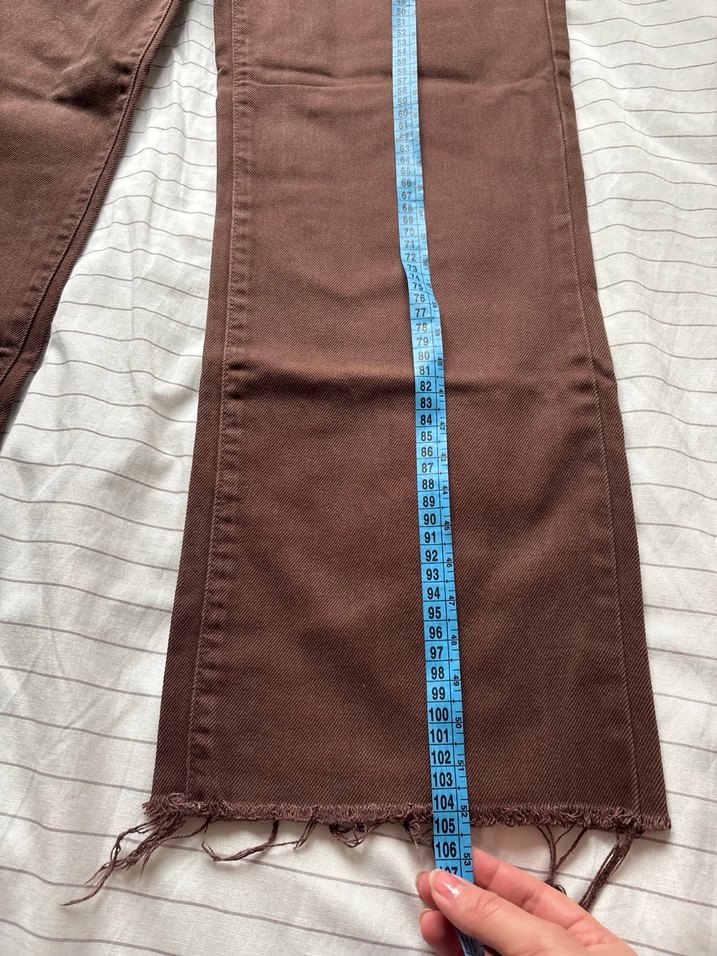 trendyolmilla kahverengi kot pantolon - Görsel 5