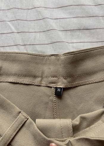 Trendyolmilla Vizon Wide Leg Kumaş Pantolon - Görsel 4