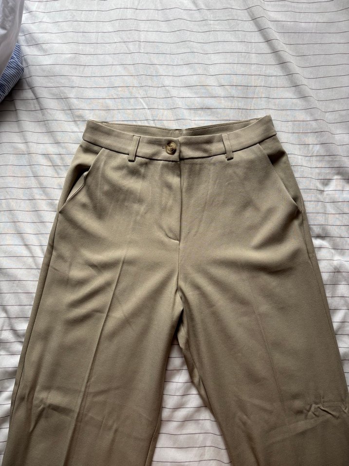 Trendyolmilla Vizon Wide Leg Kumaş Pantolon - Görsel 2