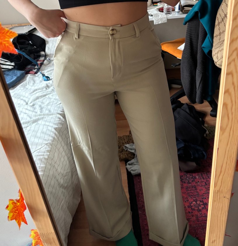 Trendyolmilla Vizon Wide Leg Kumaş Pantolon - Görsel 3