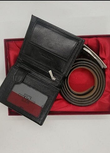 Pierre Cardin Hakiki Deri Cüzdan Kemer Set