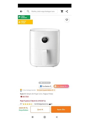 Xiaomi Mi Smart Air Fryer 