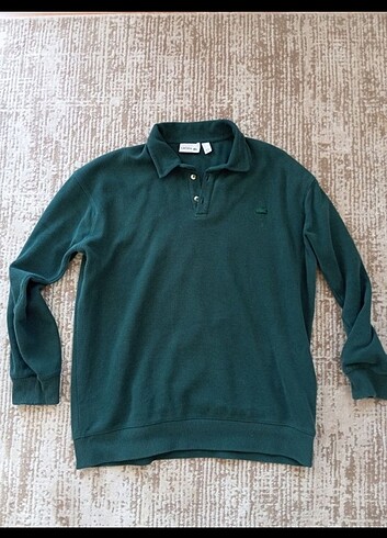 Lacoste Lacoste Yeşil Polo Yaka Kazak 