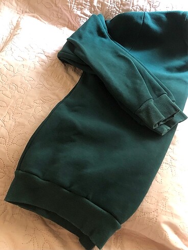 s Beden Üç iplik Sweatshirt Koyu Yeşil