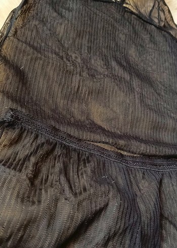 Kadın Siyah Strappy Midi Büstiyer takım - Görsel 5