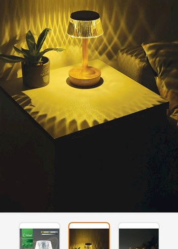 Beyaz Masa Lambası Hafif Işık - Görsel 2