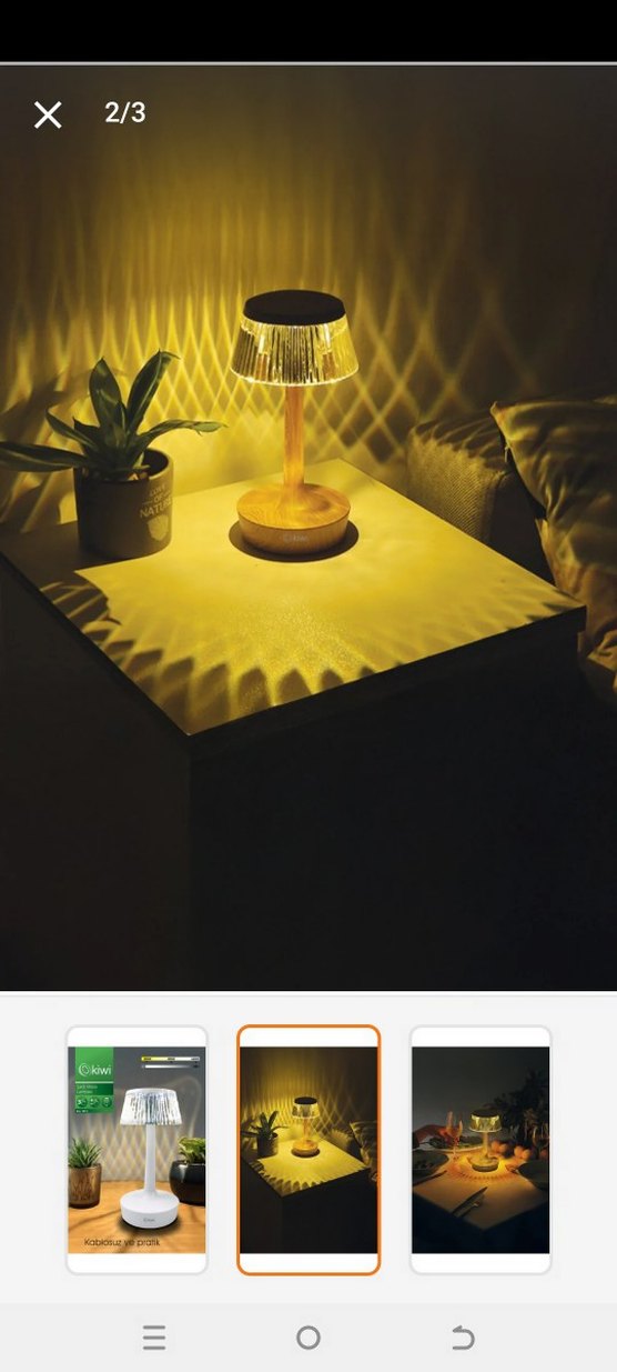 Beyaz Masa Lambası Hafif Işık - Görsel 2