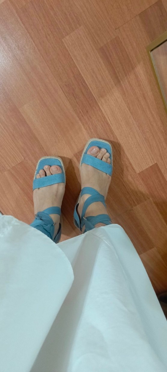 Mavi Dolgu Topuklu Kadın Sandalet - Görsel 3