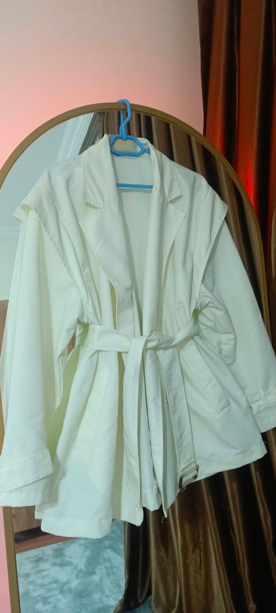 Beyaz trenç - Görsel 4