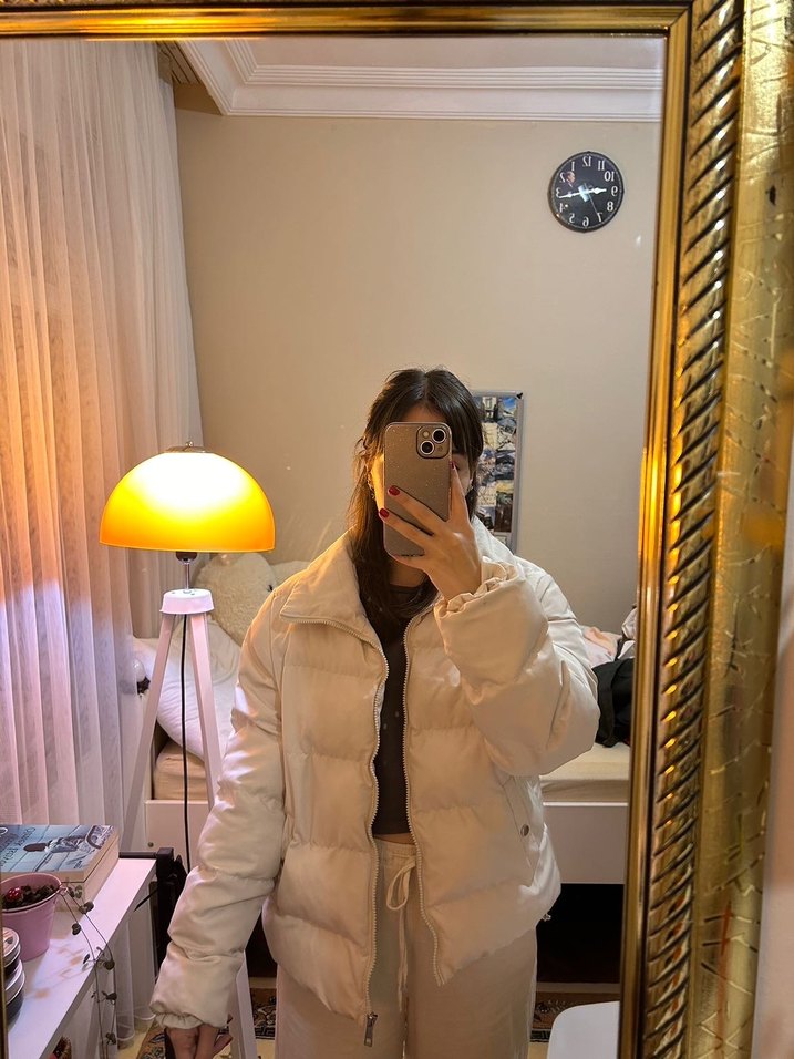 beyaz sisme mont - Görsel 2