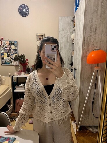 crop hırka - Görsel 2