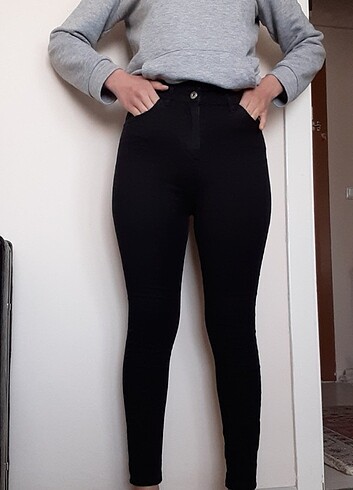 Skinny jean pantolon dar paça 
