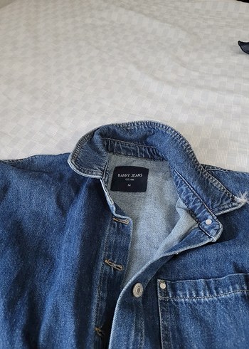 Kadın Lacivert Midi Denim Tulum - Görsel 3