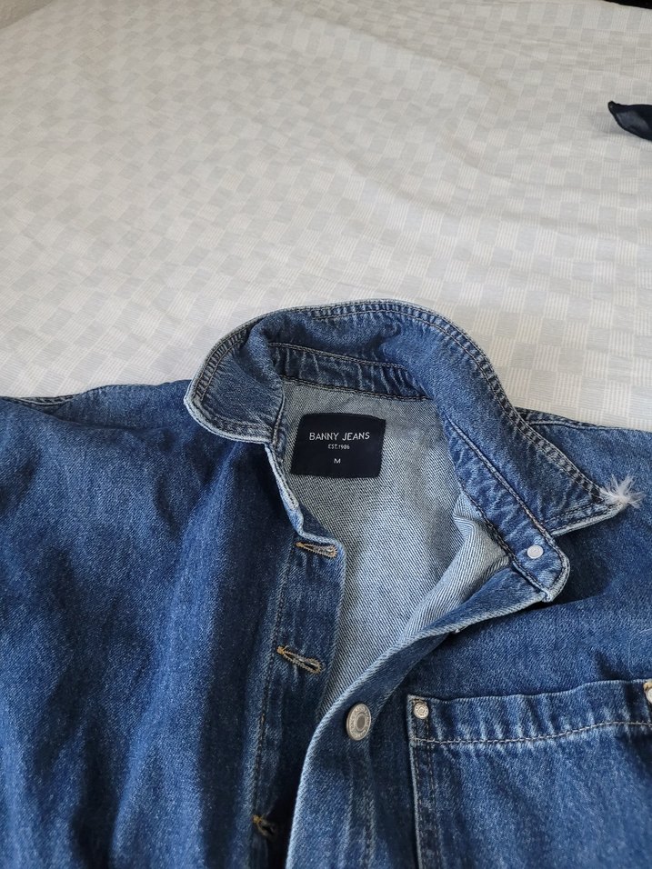 Kadın Lacivert Midi Denim Tulum - Görsel 3