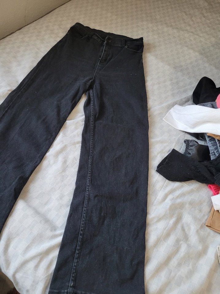 Siyah Midi Boy Kadın Denim Jean - Görsel 3