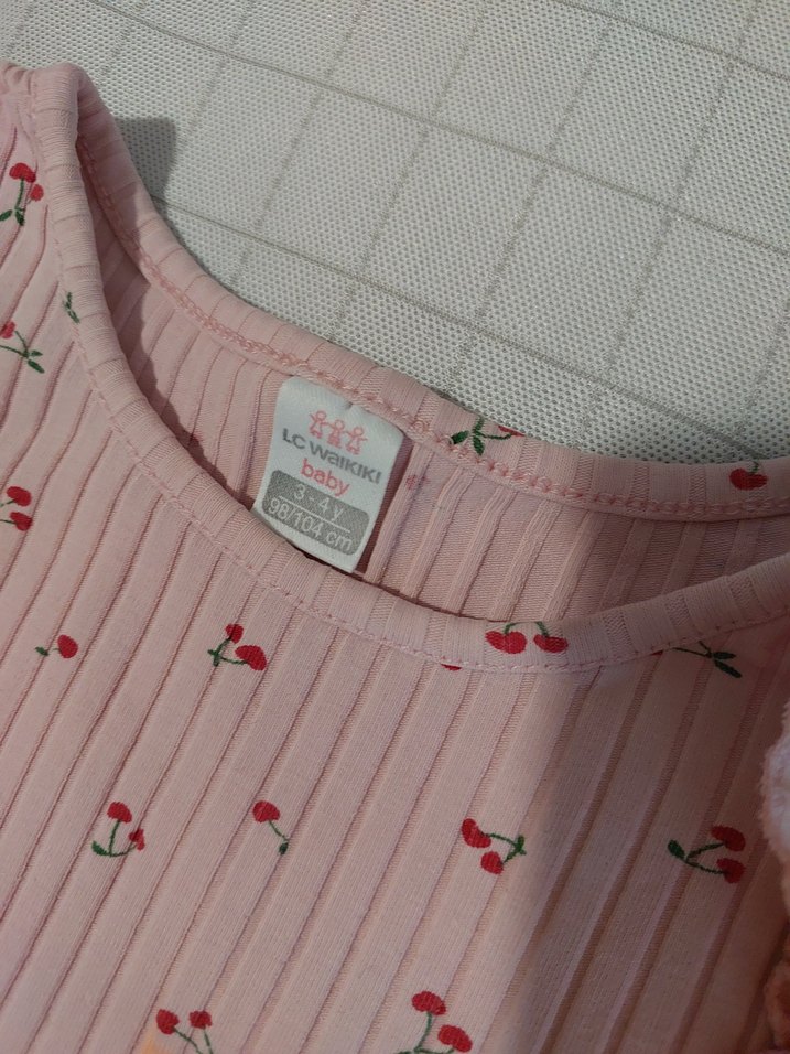 Pembe Baskılı Uzun Kollu Bebek Kız Takımı - Görsel 2