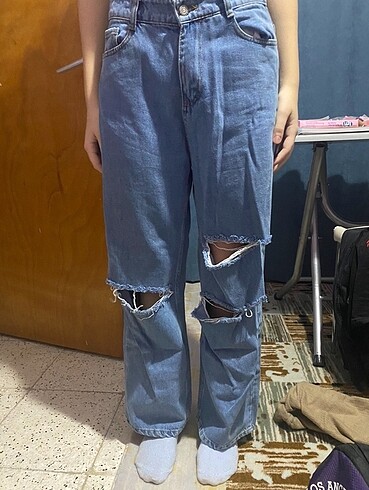 Wide leg Yirtik pantolon