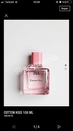 Zara Cotton Kiss 100 ml + Zara Fruity 100 ml