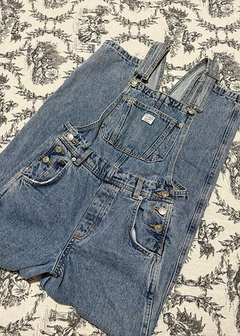 Gevşek Kesim Denim Tulum