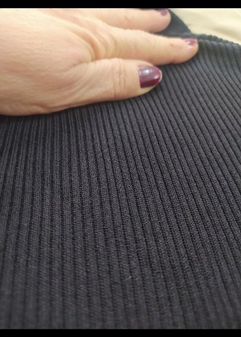 Siyah Triko Boğazlı Kadın Kazak - Görsel 7