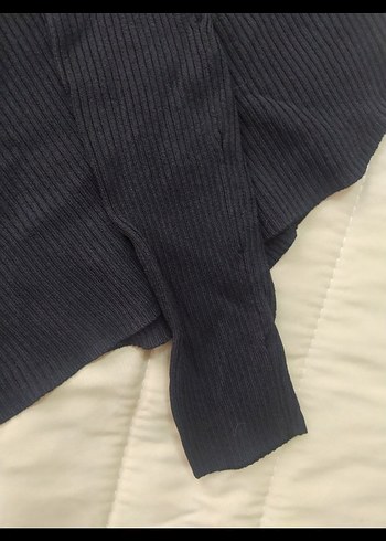 Siyah Triko Boğazlı Kadın Kazak - Görsel 3