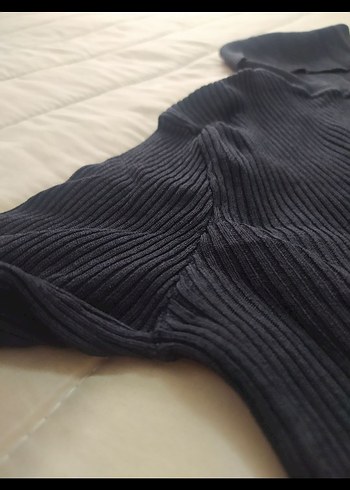 Siyah Triko Boğazlı Kadın Kazak - Görsel 8