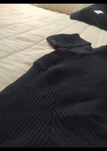 Siyah Triko Boğazlı Kadın Kazak - Görsel 5