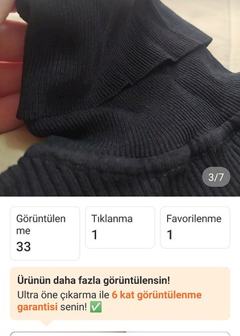 Siyah Triko Boğazlı Kadın Kazak - Görsel 2