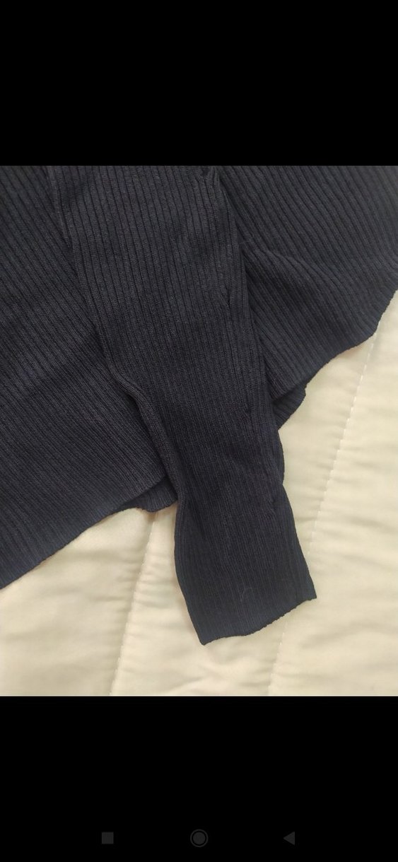 Siyah Triko Boğazlı Kadın Kazak - Görsel 3