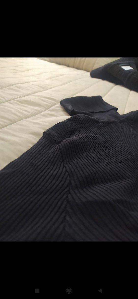 Siyah Triko Boğazlı Kadın Kazak - Görsel 5