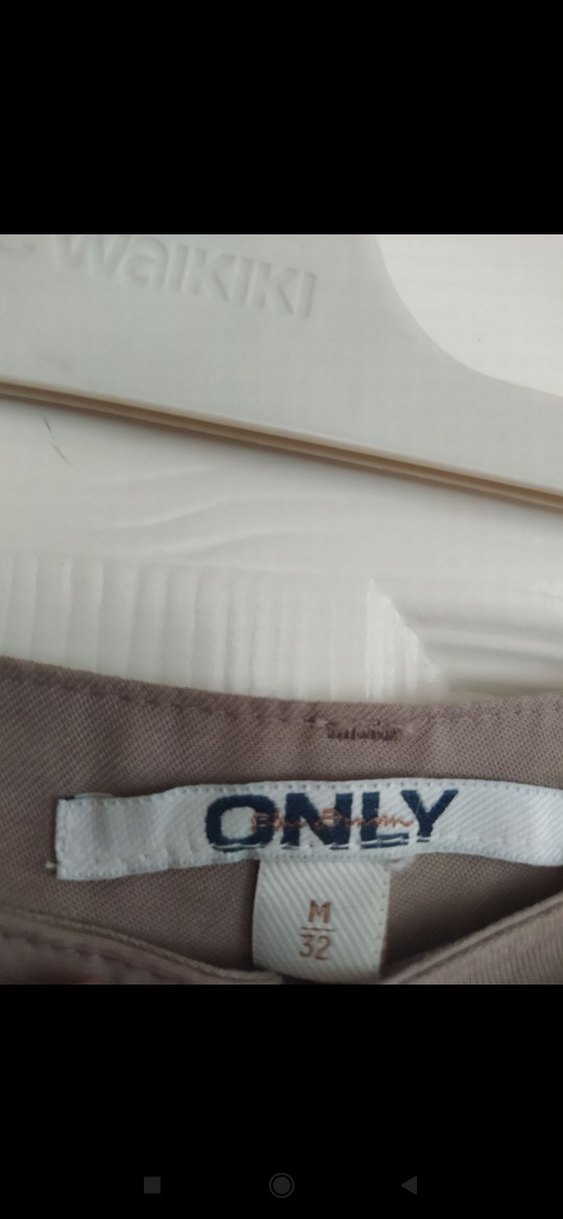 Kadın vizon renk Keten Kemerli Bol Paça Pantolon - Görsel 2