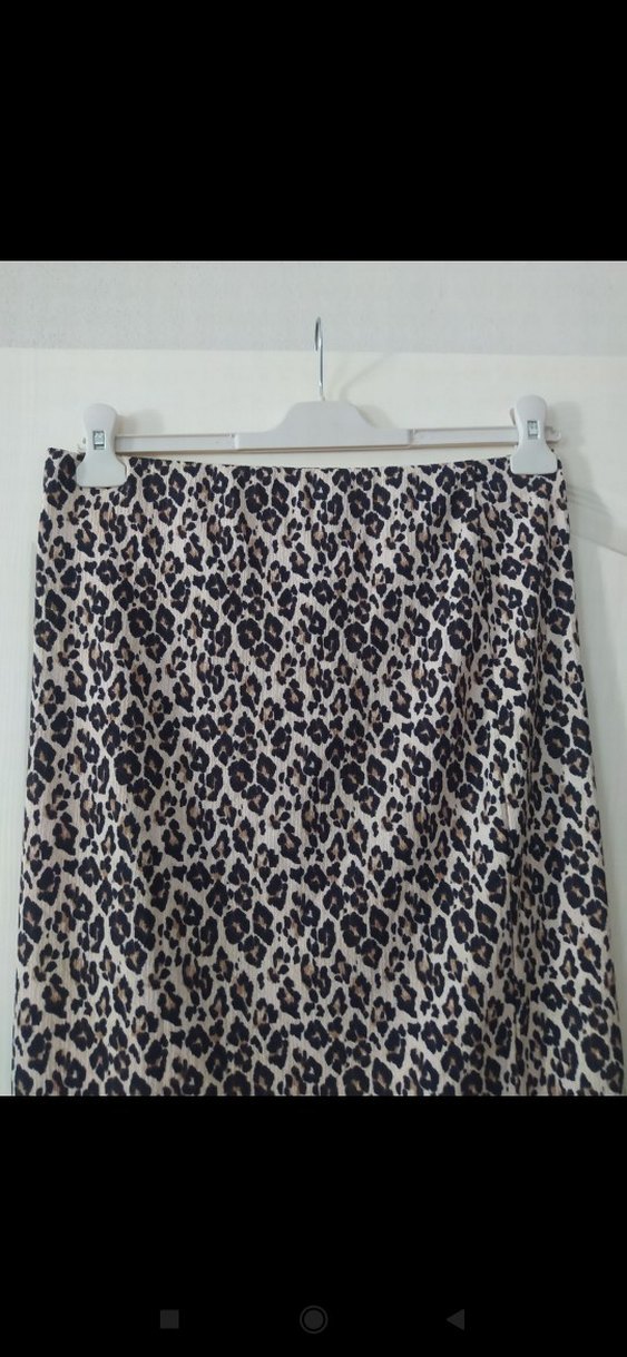 Leopar DesenlUzun Bedenine Oturan Etek - Görsel 2