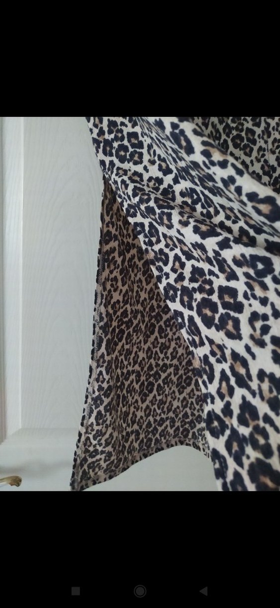 Leopar DesenlUzun Bedenine Oturan Etek - Görsel 3