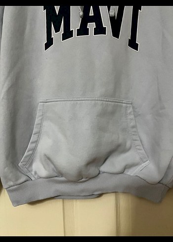 mavi Kapüşonlu MAVİ Baskılı Sweatshirt,mavi marka - Görsel 4