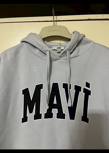 mavi Kapüşonlu MAVİ Baskılı Sweatshirt,mavi marka - Görsel 3