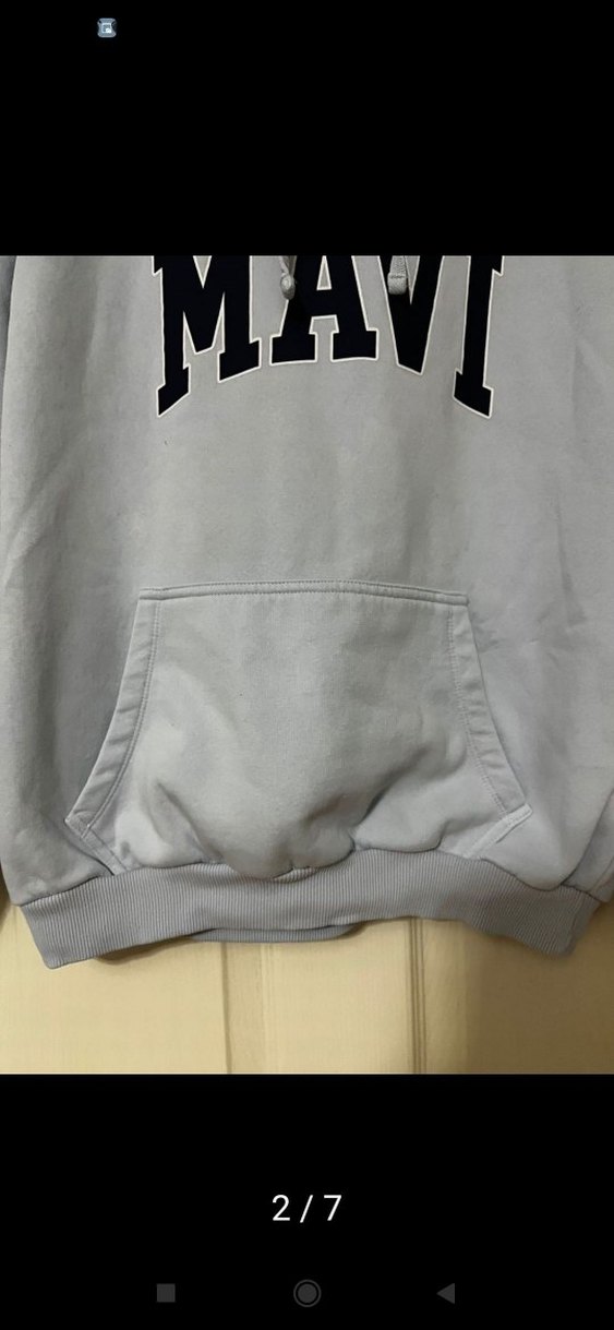 mavi Kapüşonlu MAVİ Baskılı Sweatshirt,mavi marka - Görsel 4