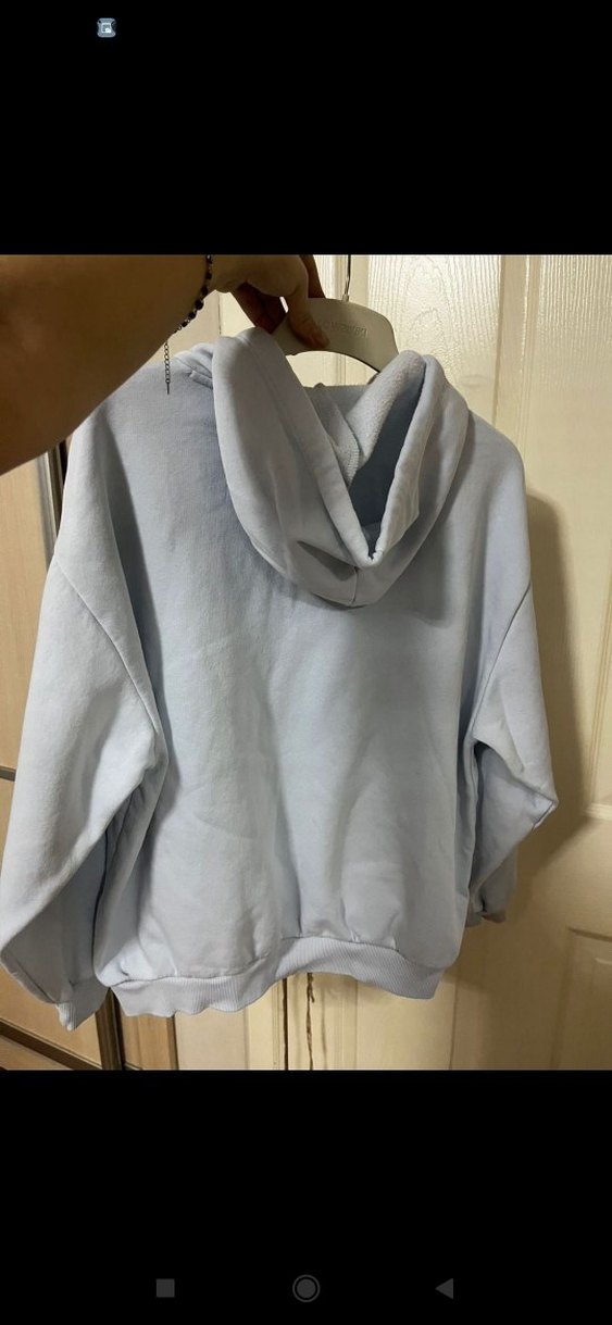 mavi Kapüşonlu MAVİ Baskılı Sweatshirt,mavi marka - Görsel 5