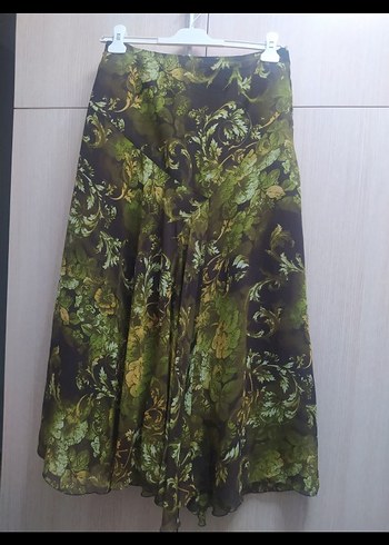 Yeşil Bohem Uzun Drapeli Etek - Görsel 8