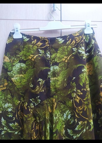 Yeşil Bohem Uzun Drapeli Etek - Görsel 3