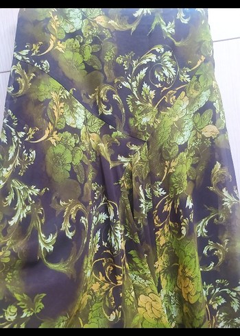 Yeşil Bohem Uzun Drapeli Etek - Görsel 4