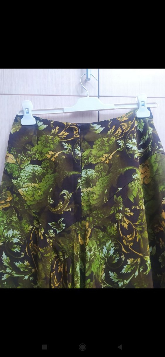 Yeşil Bohem Uzun Drapeli Etek - Görsel 3