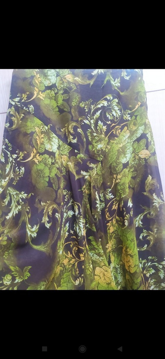 Yeşil Bohem Uzun Drapeli Etek - Görsel 4