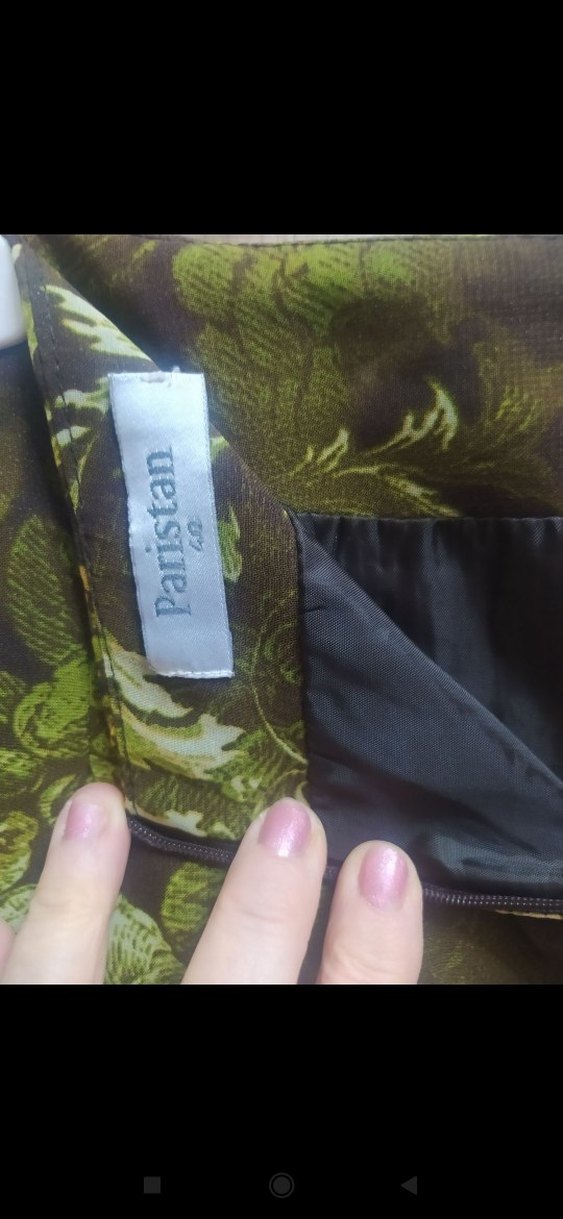 Yeşil Bohem Uzun Drapeli Etek - Görsel 5